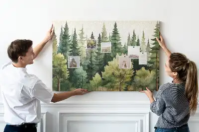 Memobord van kurk Landschap bos