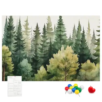 Memobord van kurk Landschap bos