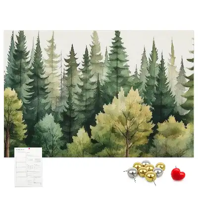 Memobord van kurk Landschap bos