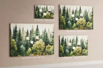 Memobord van kurk Landschap bos