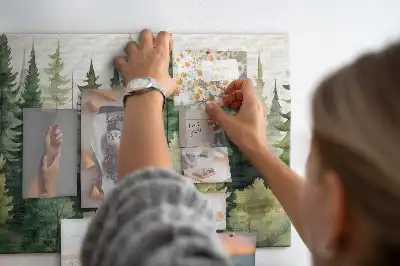 Memobord van kurk Landschap bos