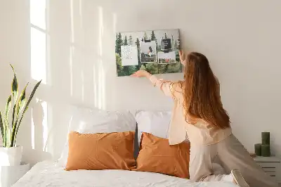Memobord van kurk Landschap bos