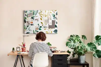 Kurk prikbord Planten bladeren patroon