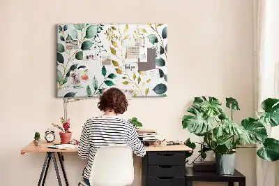 Kurk prikbord Planten bladeren patroon
