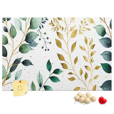 Kurk prikbord Planten bladeren patroon