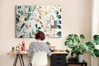 Kurk prikbord Planten bladeren patroon