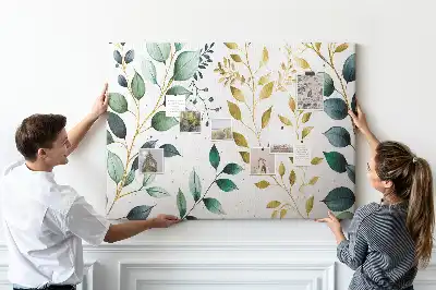 Kurk prikbord Planten bladeren patroon