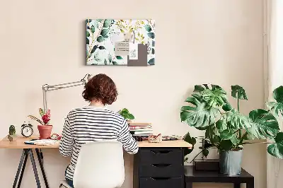 Kurk prikbord Planten bladeren patroon