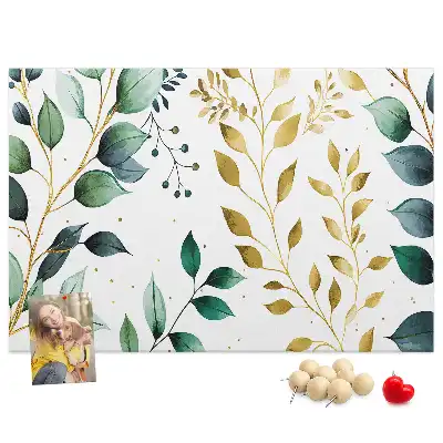 Kurk prikbord Planten bladeren patroon