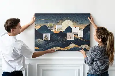 Memobord van kurk Zonsondergang landschap