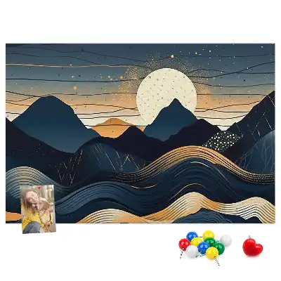 Memobord van kurk Zonsondergang landschap