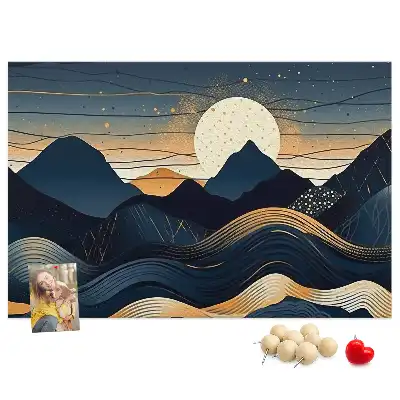 Memobord van kurk Zonsondergang landschap