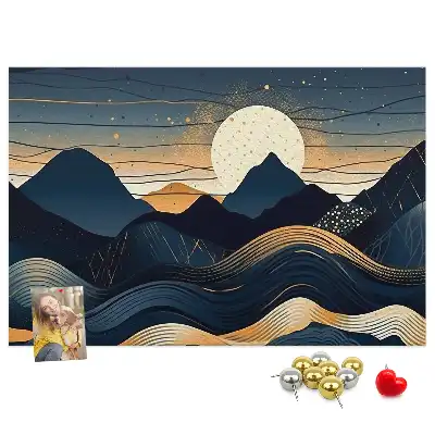 Memobord van kurk Zonsondergang landschap