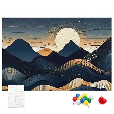 Memobord van kurk Zonsondergang landschap