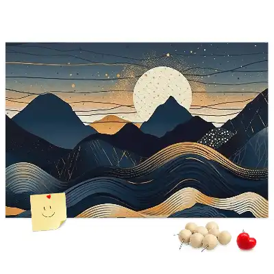 Memobord van kurk Zonsondergang landschap