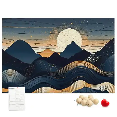 Memobord van kurk Zonsondergang landschap
