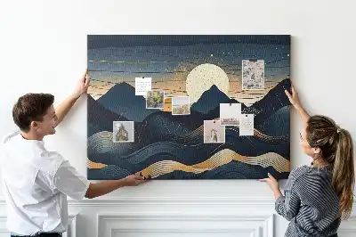 Memobord van kurk Zonsondergang landschap