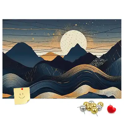 Memobord van kurk Zonsondergang landschap