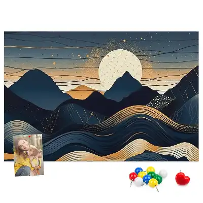 Memobord van kurk Zonsondergang landschap