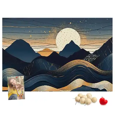 Memobord van kurk Zonsondergang landschap