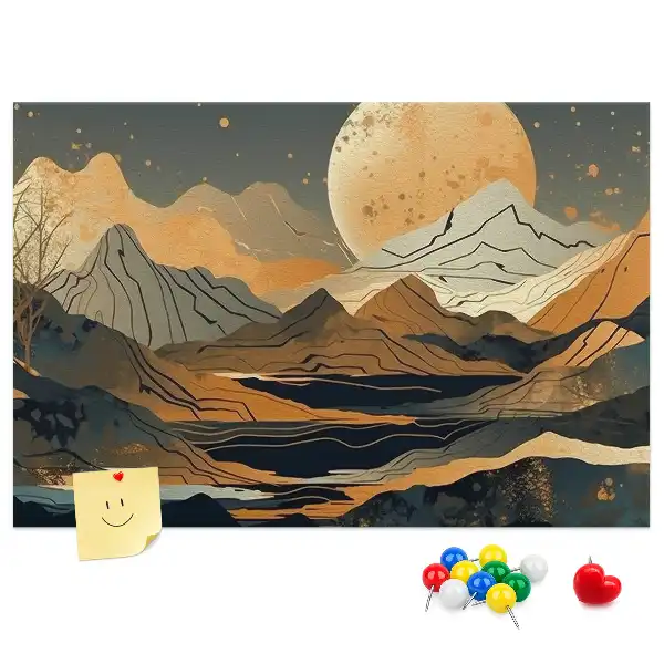 Kurk prikbord Artistiek modern landschap