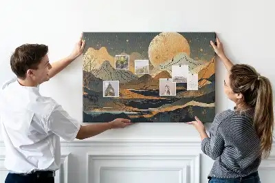 Kurk prikbord Artistiek modern landschap