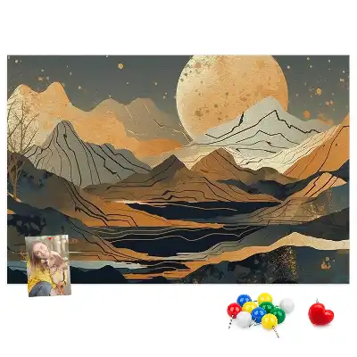 Kurk prikbord Artistiek modern landschap