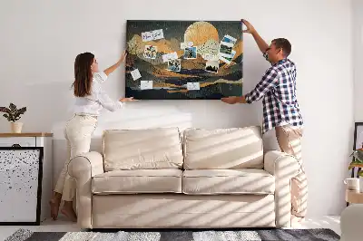 Kurk prikbord Artistiek modern landschap