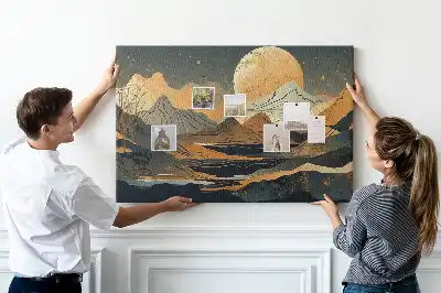 Kurk prikbord Artistiek modern landschap
