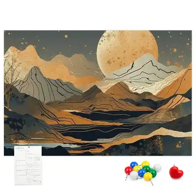 Kurk prikbord Artistiek modern landschap