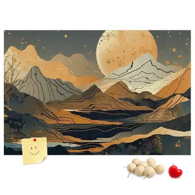 Kurk prikbord Artistiek modern landschap