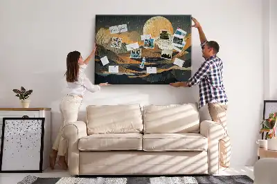 Kurk prikbord Artistiek modern landschap