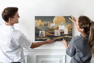 Kurk prikbord Artistiek modern landschap