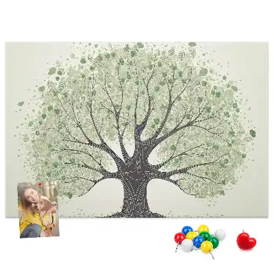 Memobord van kurk Machtige eik natuur