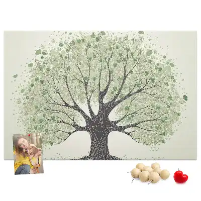Memobord van kurk Machtige eik natuur