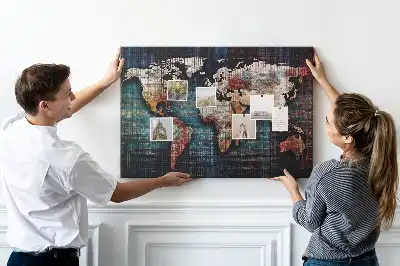 Memobord van kurk Lineaire kaart