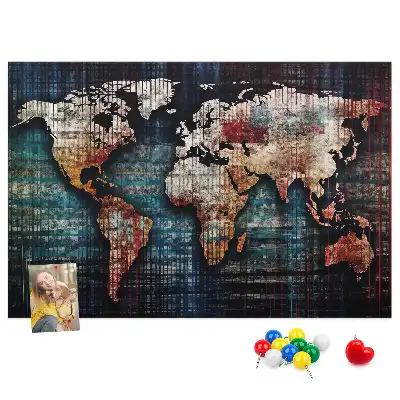 Memobord van kurk Lineaire kaart