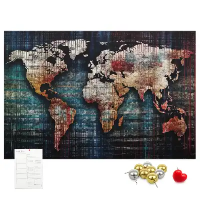 Memobord van kurk Lineaire kaart