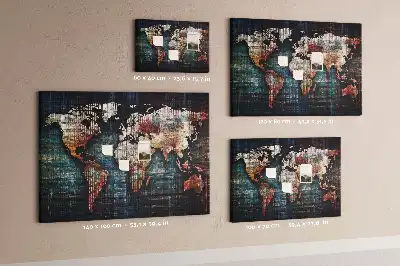 Memobord van kurk Lineaire kaart