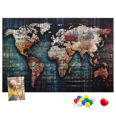 Memobord van kurk Lineaire kaart