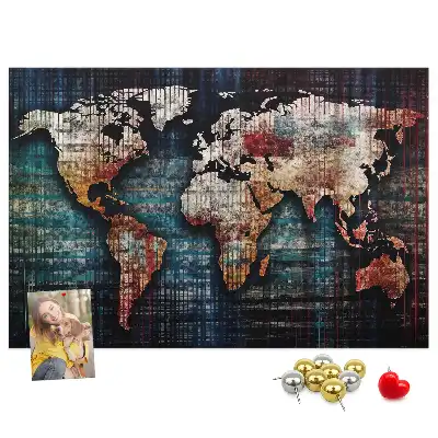 Memobord van kurk Lineaire kaart