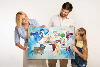 Memobord van kurk Geschilderde kaart