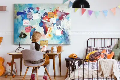 Memobord van kurk Geschilderde kaart