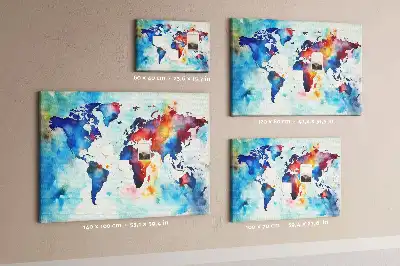 Memobord van kurk Geschilderde kaart