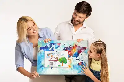 Memobord van kurk Geschilderde kaart