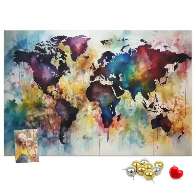 Memobord van kurk Aquarelkaart