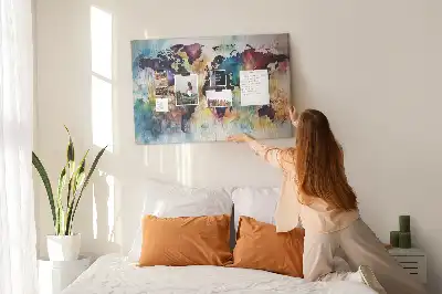Memobord van kurk Aquarelkaart