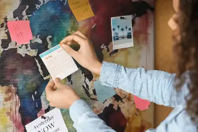 Memobord van kurk Aquarelkaart