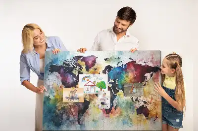 Memobord van kurk Aquarelkaart