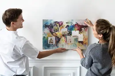 Memobord van kurk Aquarelkaart